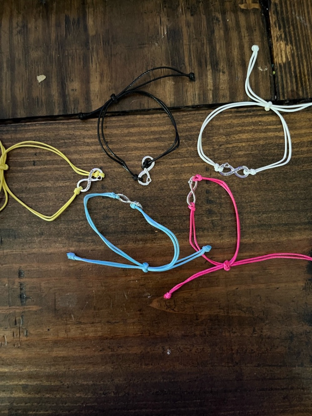 Kids Infinity Cord Bracelets - Assorted Colors